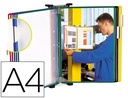 [414109] PORTACATALOGO DE PARED METALICO TARIFOLD CON 10 FUNDAS DIN A4 COLORES SURTIDOS