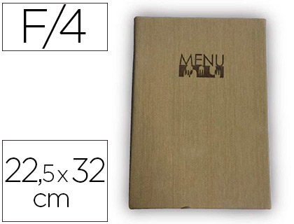 PORTA MENUS LIDERPAPEL PU 22,5 X 32 CM CON 4 FUNDAS