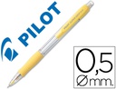 [N185AM] PORTAMINAS PILOT SUPER GRIP AMARILLO 0,5 MM SUJECION DE CAUCHO