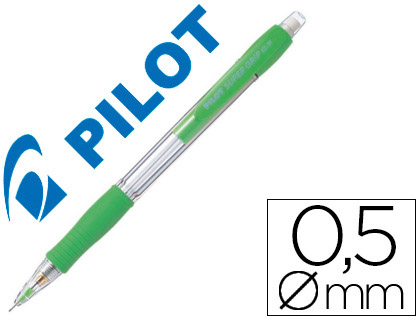 PORTAMINAS PILOT SUPER GRIP VERDE CLARO 0,5 MM SUJECION DE CAUCHO