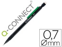 [KF01345] PORTAMINAS Q-CONNECT 0,7 MM CON 3 MINAS CUERPO NEGRO CON CLIP VERDE