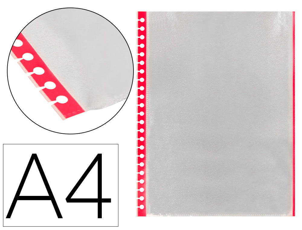 RECAMBIO FUNDA LIDERPAPEL INTERCAMBIABLES DIN A4 BORDES SURTIDOS BOLSA DE 10 UNIDADES