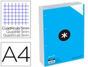 [RX01] RECAMBIO A4 ANTARTIK 100 HOJAS 90G/M2 CUADRO 5 MM 4 TALADROS BANDAS DE 5 COLORES