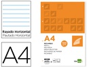 [RA09] RECAMBIO LIDERPAPEL A4 100 HOJAS 100 G/M2 RAYADO HORIZONTAL CON MARGEN 4 TALADROS