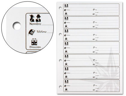 RECAMBIO LISTIN TELEFONICO SOBREMESA 17 4 ANILLAS