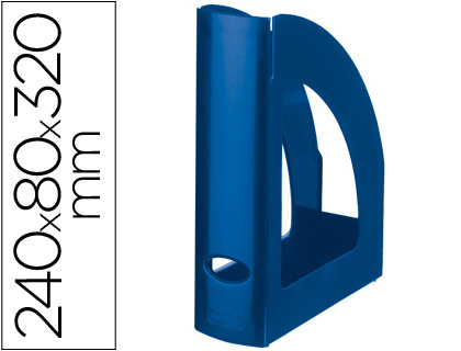 REVISTERO PLASTICO Q-CONNECT AZUL OPACO