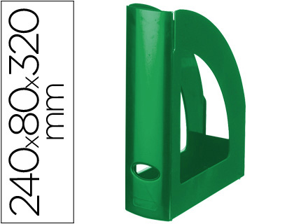 REVISTERO PLASTICO Q-CONNECT VERDE OPACO