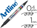 [EK-041T/NE] ROTULADOR ARTLINE MARCADOR PERMANENTE EK-041T NEGRO DOBLE PUNTA 0,4 Y 1,0 MM