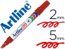 [EK-90 R] ROTULADOR ARTLINE MARCADOR PERMANENTE EK-90 ROJO PUNTA BISELADA 5 MM PAPEL METAL Y CRISTAL