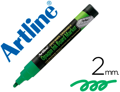 ROTULADOR ARTLINE PIZARRA VERDE NEGRA EPW-4 VE-GR COLOR VERDE FLUORESCENTE BOLSA DE 4 UNIDADES