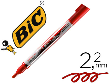 ROTULADOR BIC VELLEDA LIQUID POCKET PUNTA REDONDA 2,2 MM ROJO