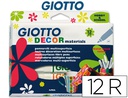 [F45340000] ROTULADOR GIOTTO DECOR MATERIALS CAJA DE 12 UNIDADES COLORES SURTIDOS