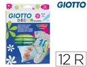 [F49490000] ROTULADOR GIOTTO DECOR TEXTILE PARA CAMISETAS CAJA DE 12 UNIDADES COLORES SURTIDOS