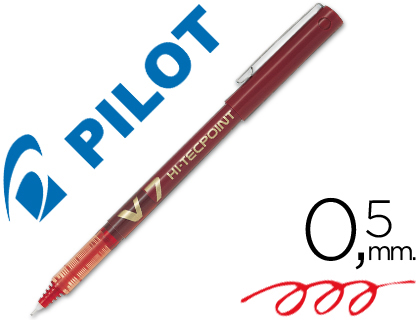 ROTULADOR PILOT PUNTA AGUJA V-7 ROJO 0.7 MM
