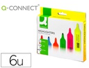 [KF01909] ROTULADOR Q-CONNECT FLUORESCENTE PUNTA BISELADA CAJA DE 6 UNIDADES COLORES SURTIDOS