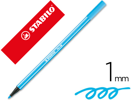 ROTULADOR STABILO ACUARELABLE PEN 68 AZUL CELESTE PUNTA GRUESA 1MM
