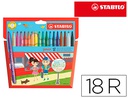 [280/18-01] ROTULADOR ESCOLAR STABILO POWE R CAJA DE 18 UNIDADES COLORES SURTIDOS