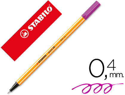 ROTULADOR STABILO PUNTA DE FIB RA POINT 88 VIOLETA PUNTA FINA 0,4MM