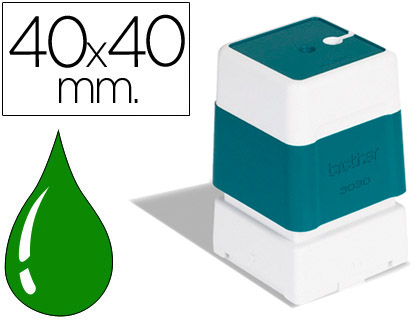 SELLO AUTOMATICO BROTHER 40 MM X 40 MM VERDE