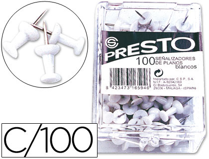 SEÑALIZADOR DE PLANOS Q-CONNECT BLANCO CAJA DE 100 UNIDADES