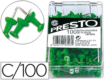 SEÑALIZADOR DE PLANOS Q-CONNECT VERDE CAJA DE 100 UNIDADES