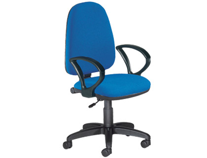 SILLA ROCADA CON BRAZOS COLOR AZUL DIAMETRO BASE 610 MM RESPALDO DE 490 MM X 420 MM