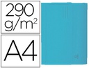 [47672E] SUBCARPETA CARTULINA CON BOLSA EXACOMPTA DIN A4 CELESTE 290 GR