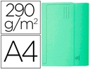 [47673E] SUBCARPETA CARTULINA CON BOLSA EXACOMPTA DIN A4 VERDE 290 GR