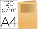 [KF15248] SUBCARPETA CARTULINA Q-CONNECT DIN A4 NARANJA CON VENTANA TRANSPARENTE 120 G/M2