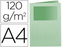 [KF15247] SUBCARPETA CARTULINA Q-CONNECT DIN A4 VERDE CON VENTANA TRANSPARENTE 120 GR