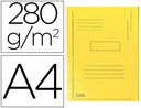 [445009E] SUBCARPETA CARTULINA RECICLADA EXACOMPTA A4 AMARILLO 280G/M2 CON 2 SOLAPAS INTERIOR