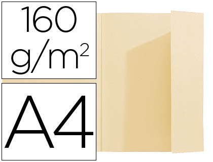 SUBCARPETA EXACOMPTA DIN A4 CREMA 160G/M2 CON SOLAPA INTERIOR
