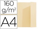 [348025E] SUBCARPETA EXACOMPTA DIN A4 CREMA 160G/M2 CON SOLAPA INTERIOR