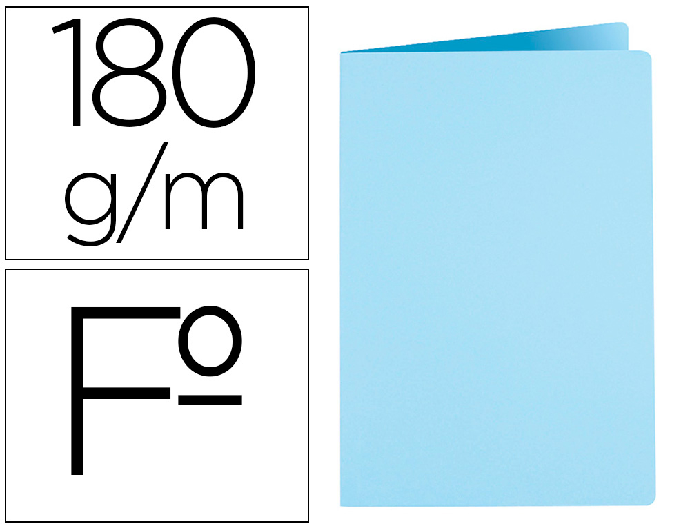SUBCARPETA LIDERPAPEL FOLIO CELESTE INTENSO 180G/M2