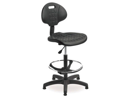 TABURETE CON RESPALDO ROCADA REGULABLE EN ALTURA CON ASIENTO Y RESPALDO EN POLIMERO CON TACOS