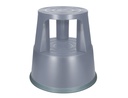 [KF00634] TABURETE Q-CONNECT RUEDAS RETRACTILES TRES RUEDAS DOS NIVELES COLOR GRIS