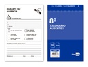 [T103] TALONARIO LIDERPAPEL AUSENTES OCTAVO ORIGINAL 103