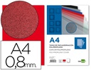 [TE13] TAPA ENCUADERNACION LIDERPAPEL POLIPROPILENO A4 0.8MM ROJO OPACO PAQUETE DE 50 UNIDADES