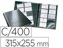 [2409] TARJETERO DURABLE DIN A4 VISIFIX CENTIUM 4 ANILLAS 20 FUNDAS CON INDICE ALFABETICO PARA 400 TARJETAS DE VISITA