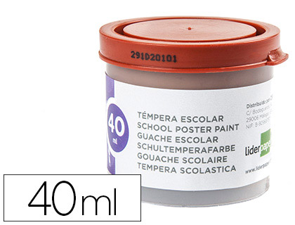 TEMPERA LIDERPAPEL ESCOLAR 40 ML MARRON
