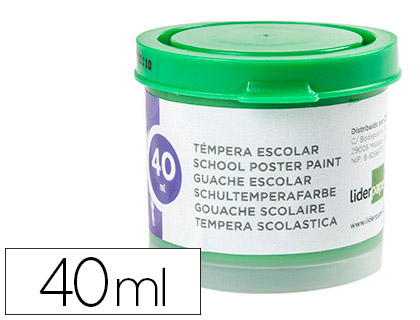 TEMPERA LIDERPAPEL ESCOLAR 40 ML VERDE
