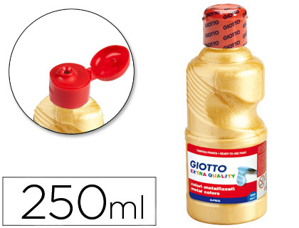TEMPERA LIQUIDA GIOTTO ESCOLAR 250 ML METALIZADA ORO