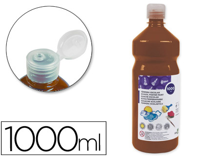 TEMPERA LIQUIDA LIDERPAPEL ESCOLAR 1000 ML MARRON