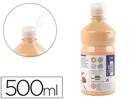 TEMPERA LIQUIDA LIDERPAPEL ESCOLAR 500 ML CARNE