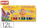 [10731] TEMPERA SOLIDA EN BARRA PLAYCOLOR ESCOLAR CAJA DE 12 COLORES SURTIDOS