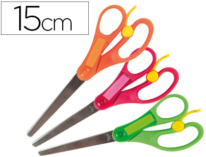 TIJERA LIDERPAPEL 15 CM CON RESORTE PARA FACILITAR EL CORTE UNIDAD