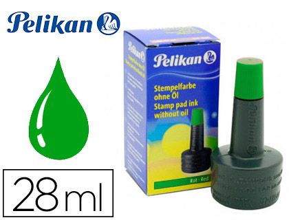 TINTA TAMPON PELIKAN VERDE FRASCO DE 28 ML
