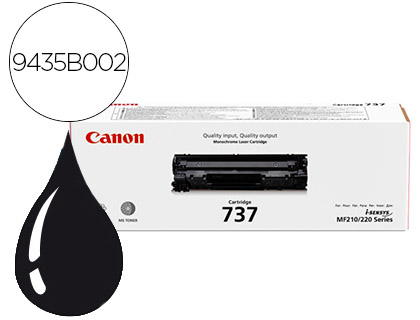 TONER CANON 737 NEGRO LBP151DW / MF 211 / MF212W / MF216N / MF217W COLOR 2400 PAG