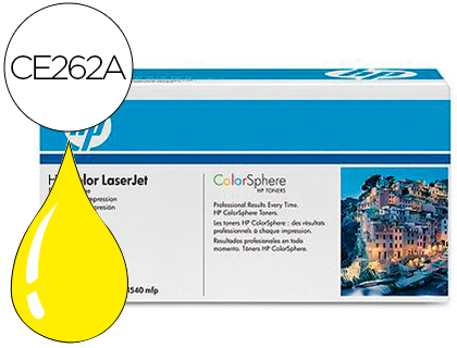 TONER HP COLOR LASERJET CP4025/CP4525 -CE262A- AMARILLO 11.000 PAGS