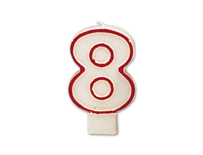 VELA CUMPLEAÑOS LIDERPAPEL Nº8